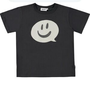 Molo Black Tee with Smiley Graphic